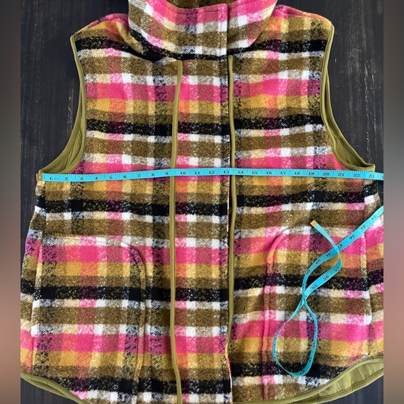 FREE People We the Free Wrapped Up Plaid Blanket Vest SZ Medium New With Tags - Picture 4 of 4